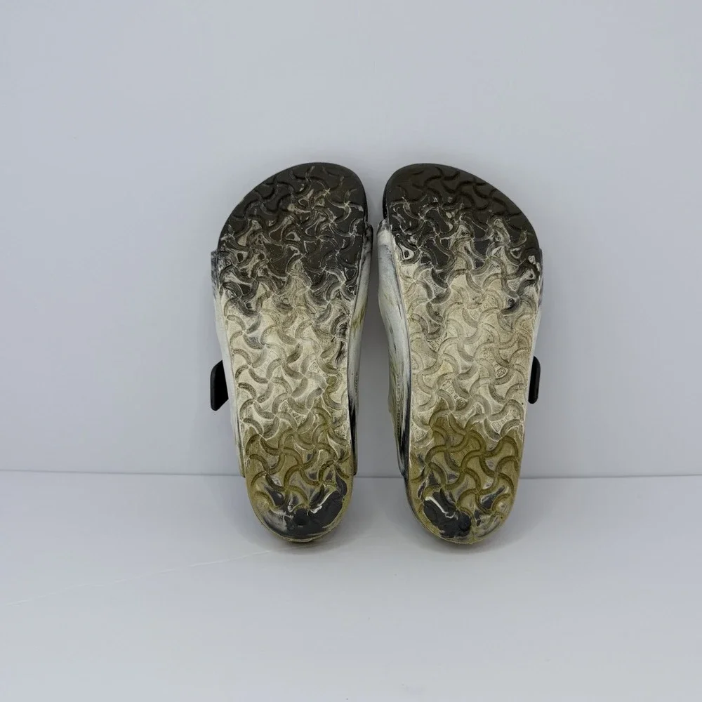 Size 12C Birkenstock Arizona Essential EVA Girls Boys Sandals  Active Gold White